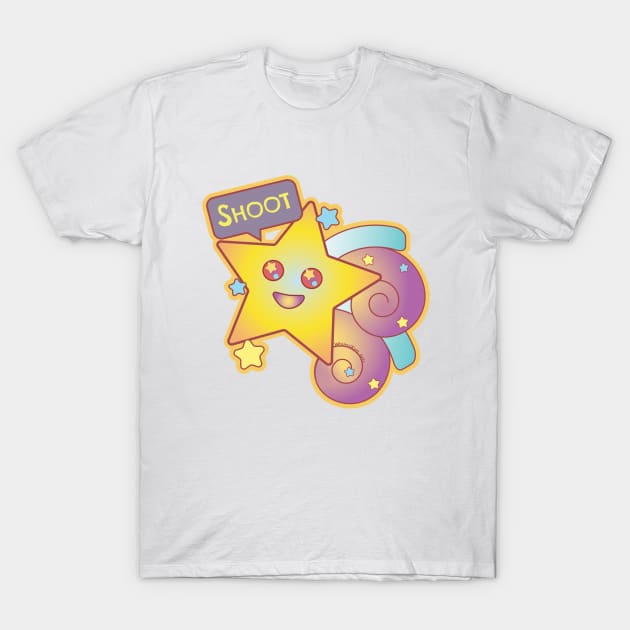 Astraya The Shoooting Star T-Shirt by WhimsiKya Arts